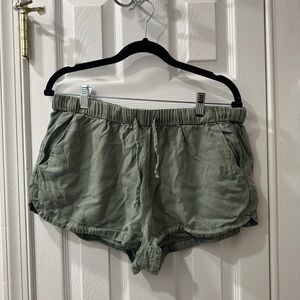 Olive Green Women's Shorts